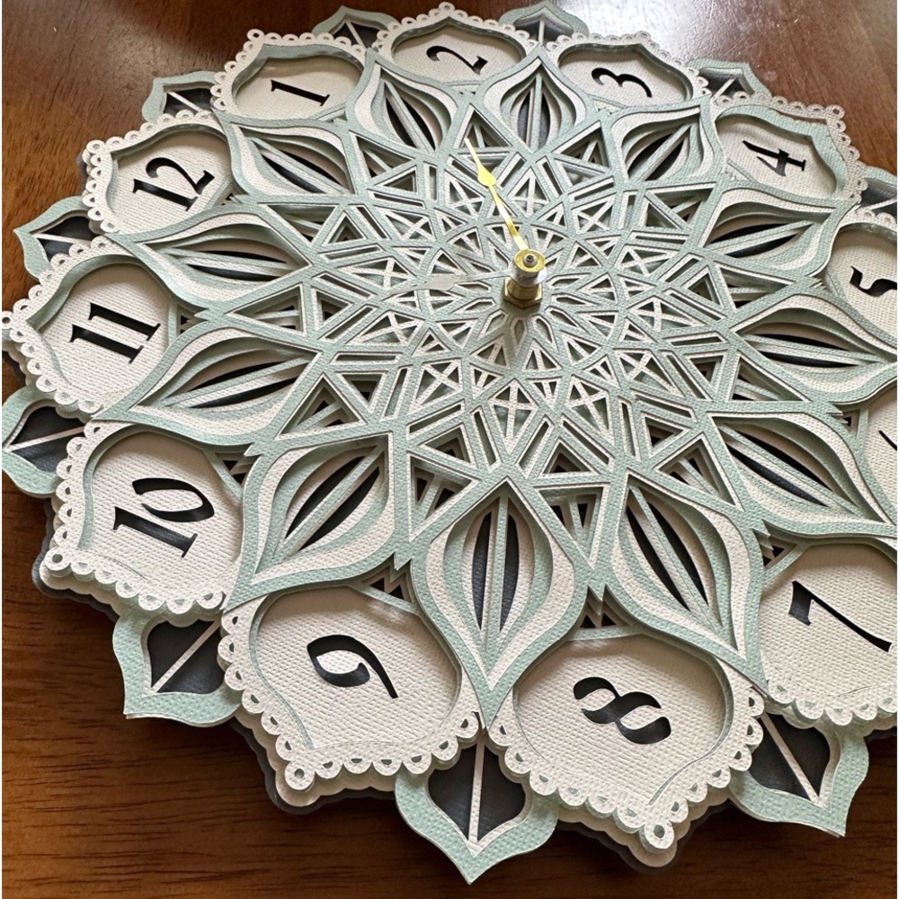 Paper Mandala wall clock for craft